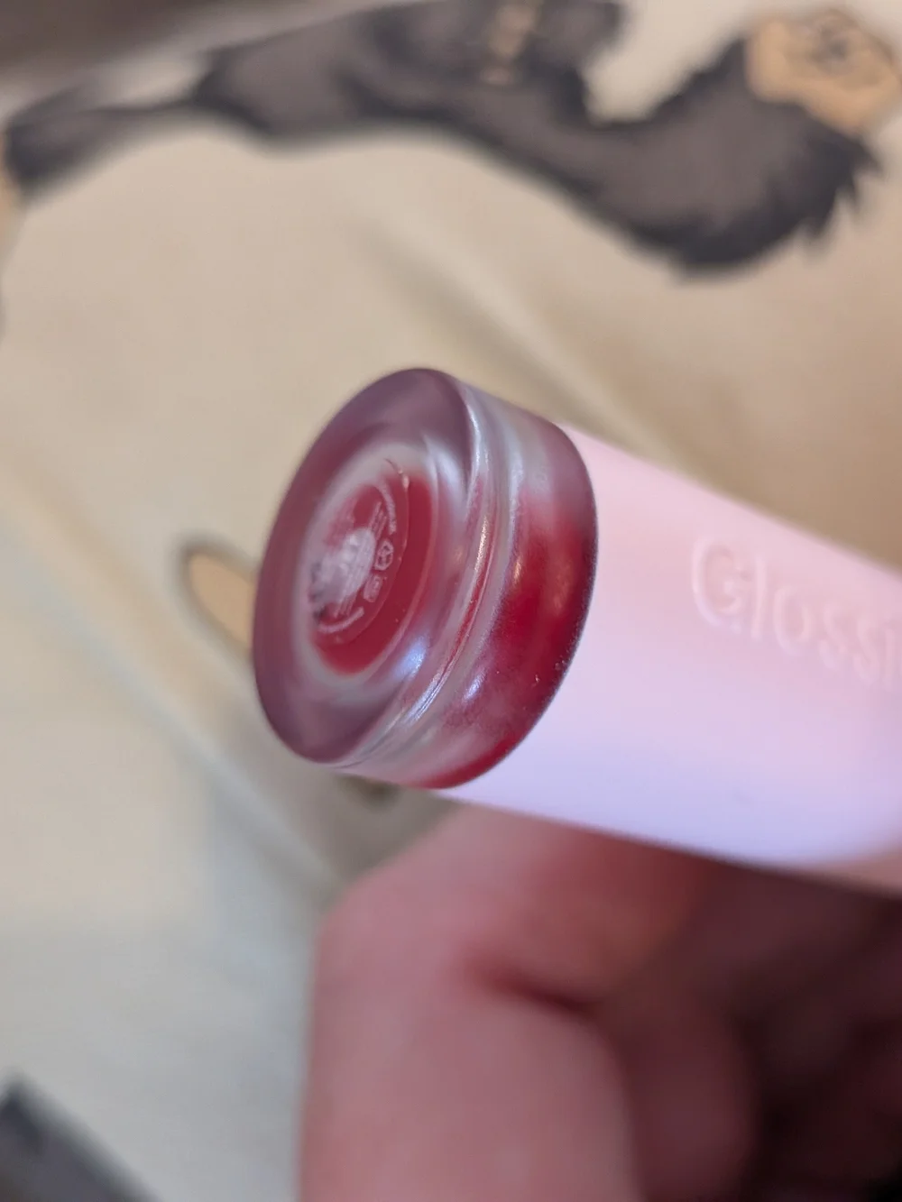 Glossier Pink G Suite Soft Lip Creme Jet - Soft Pink/Red NIB